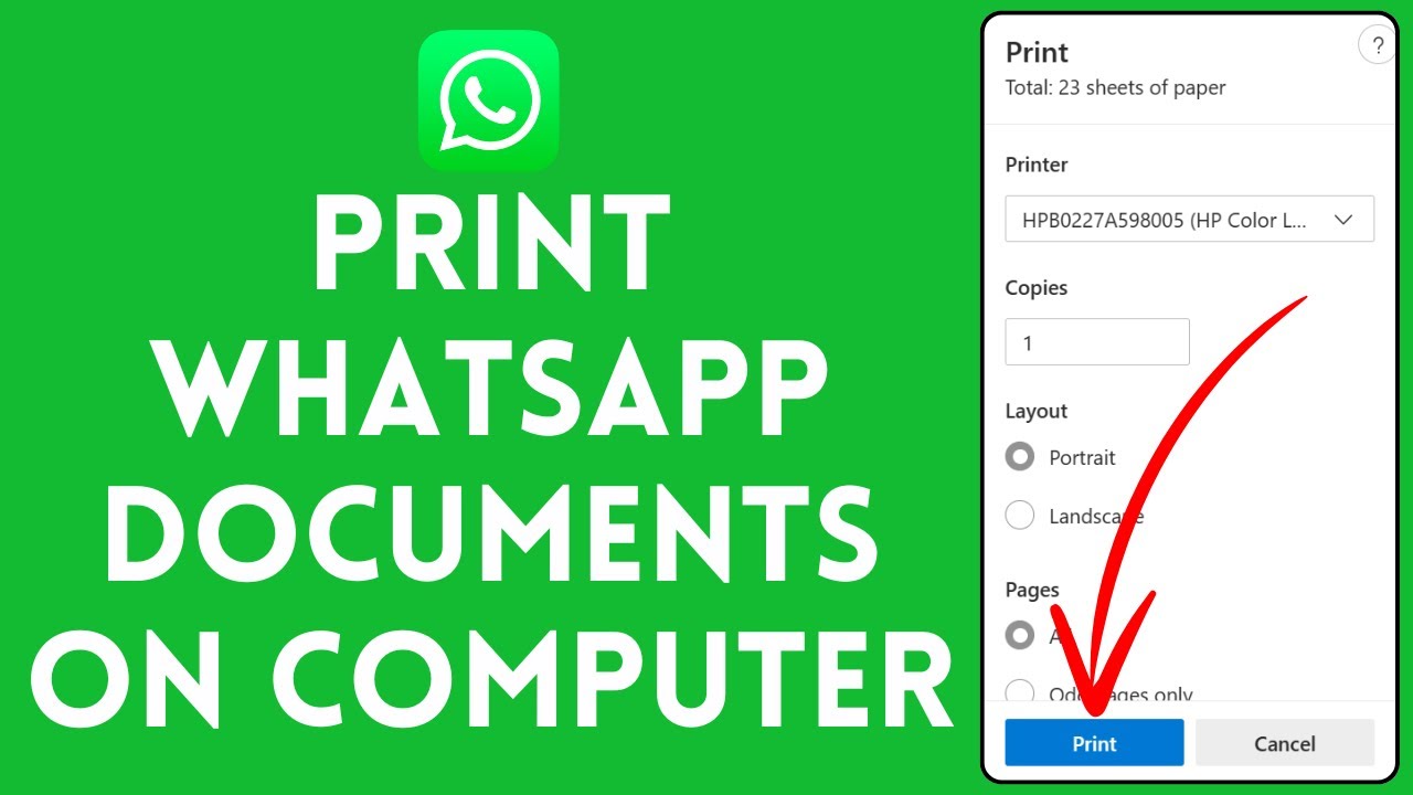 Как распечатать документы из WhatsApp 2024 | Печать документов из WhatsApp