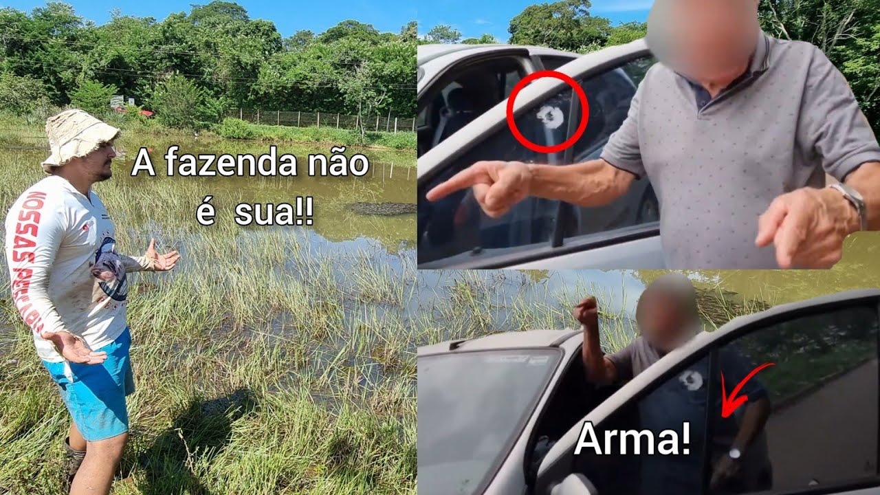 SÓ VOU SAIR COM A POLÍCIA! ATIRO NO VIDRO, AGREDIU E AINDA QUER TR RAZÃO! pescaria.