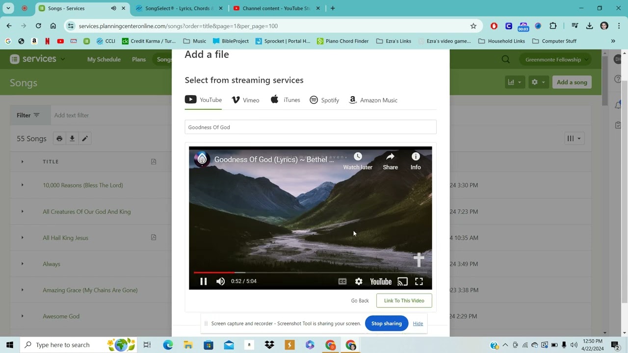 Planning Center Tutorial - Entering a New Song and using the CCLI Song Select Import Feature