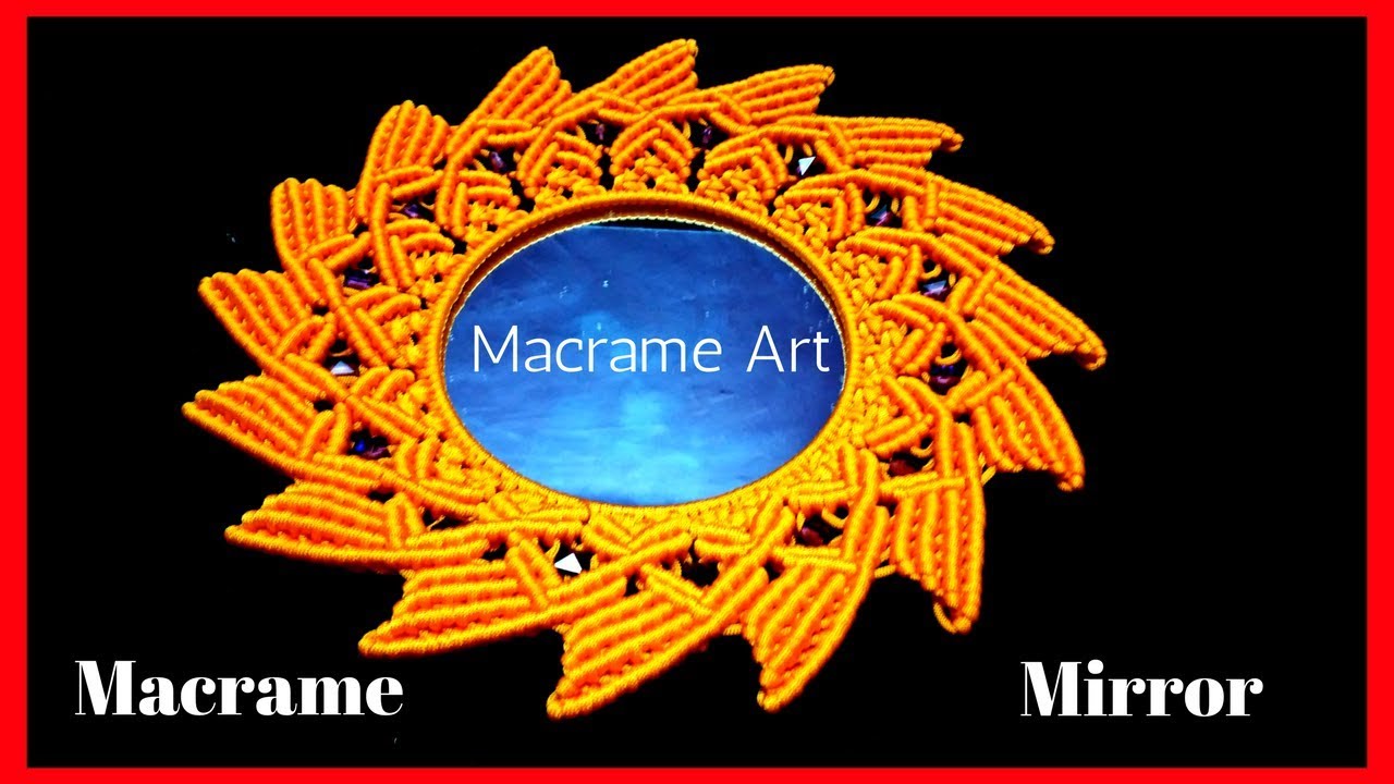 How to make Macrame sunflower mirror design