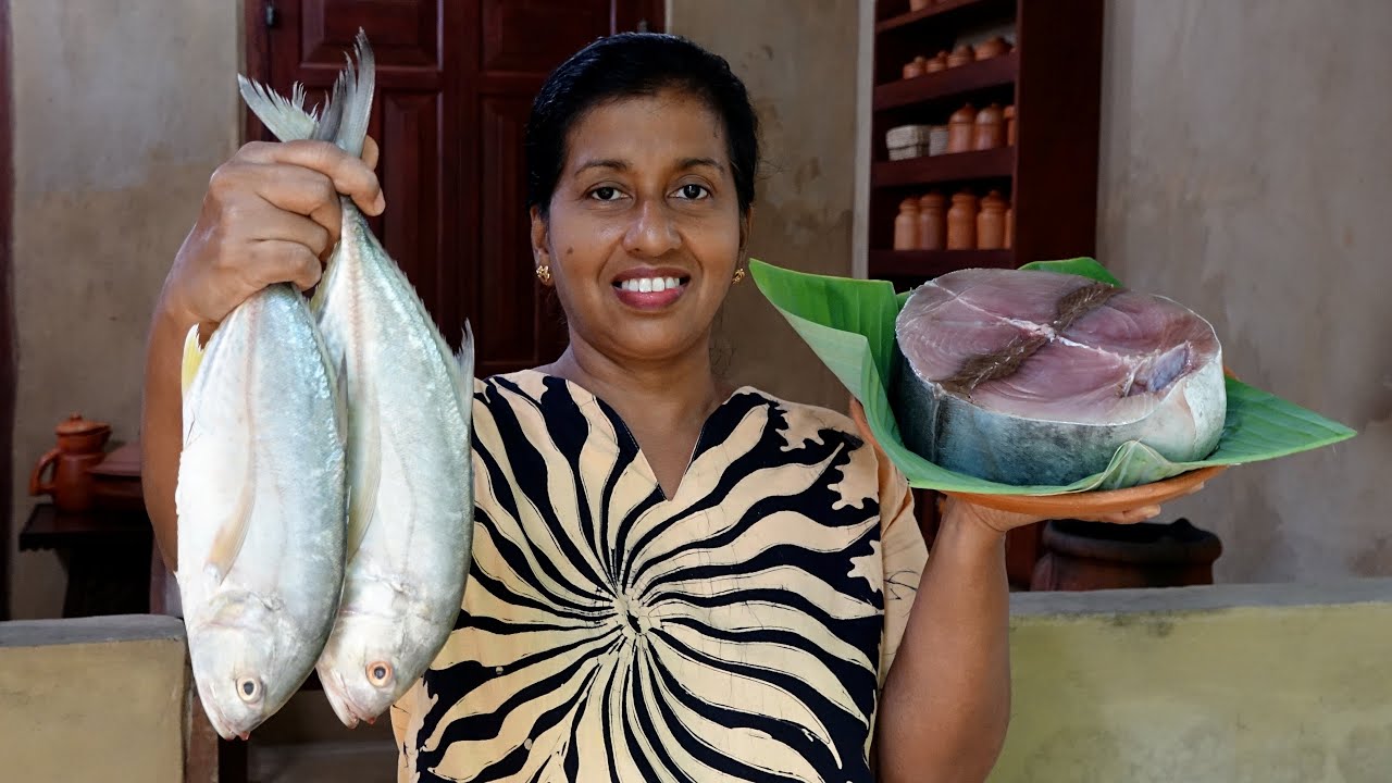 How to fry fish 🐟 Tuna Fish Fingers & Fried Trevally Fish | Village Fish Recipes | Village Cooking