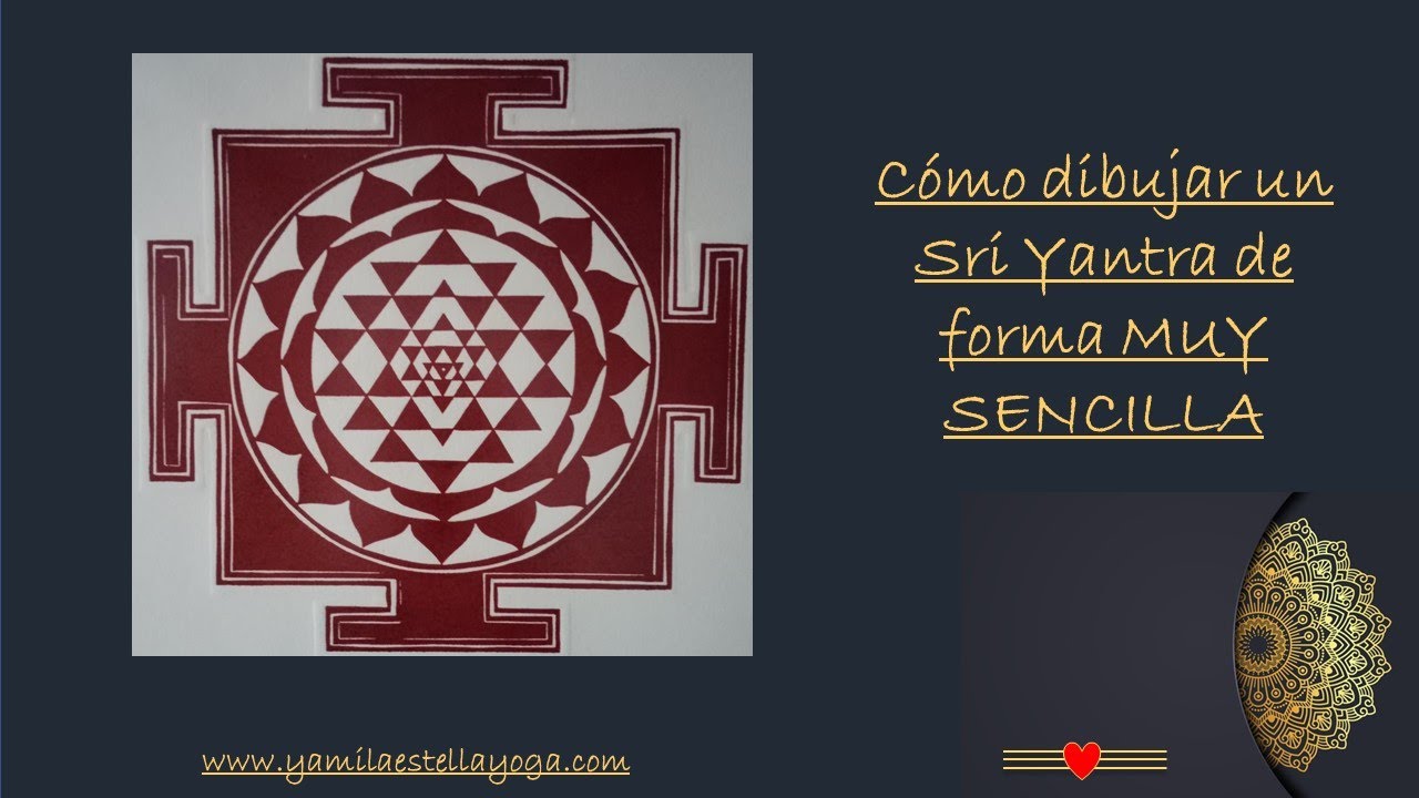 Cómo dibujar un Sri Yantra de forma MUY SENCILLA 🌹