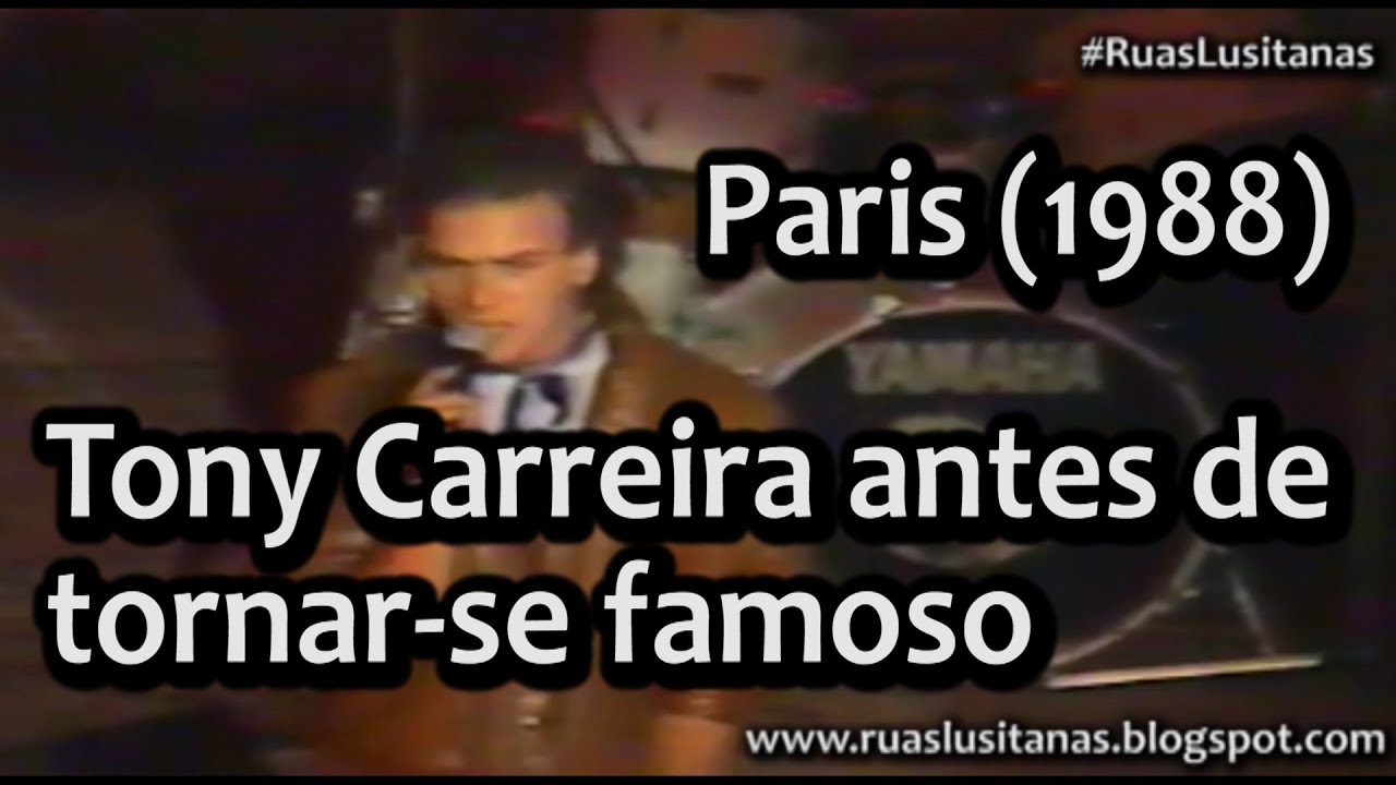 Tony Carreira antes de tornar-se famoso (cantando em Paris 1988)