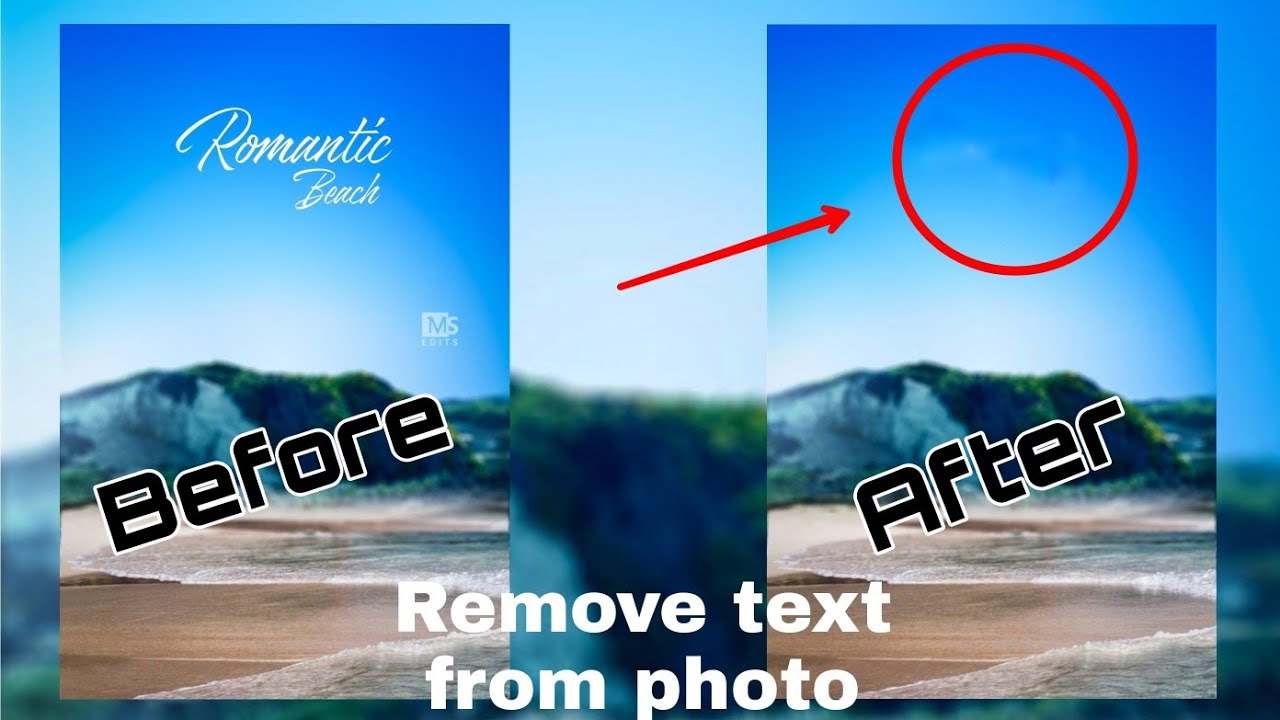 How to remove text from photo 