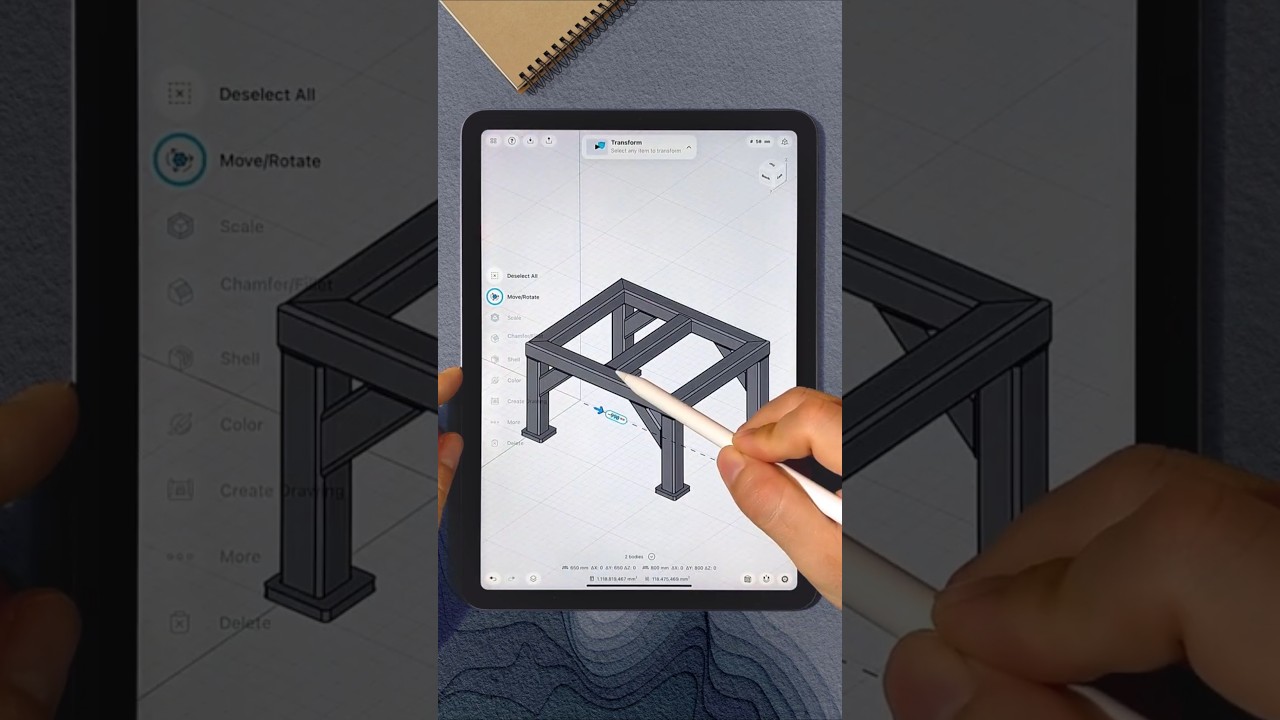 Designing Frame Structure on the iPad | Shapr3D
