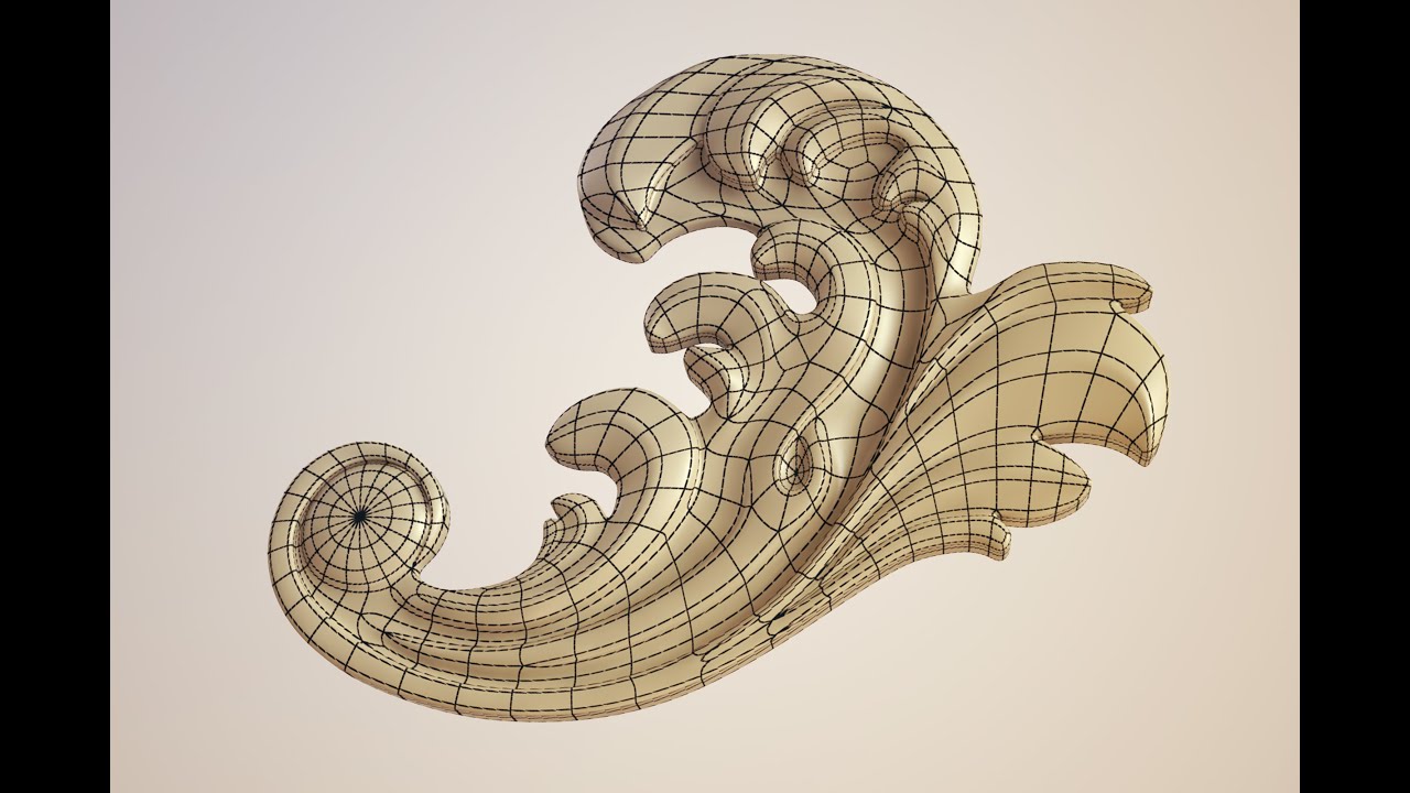 3d max modeling tutorial - Carved Element
