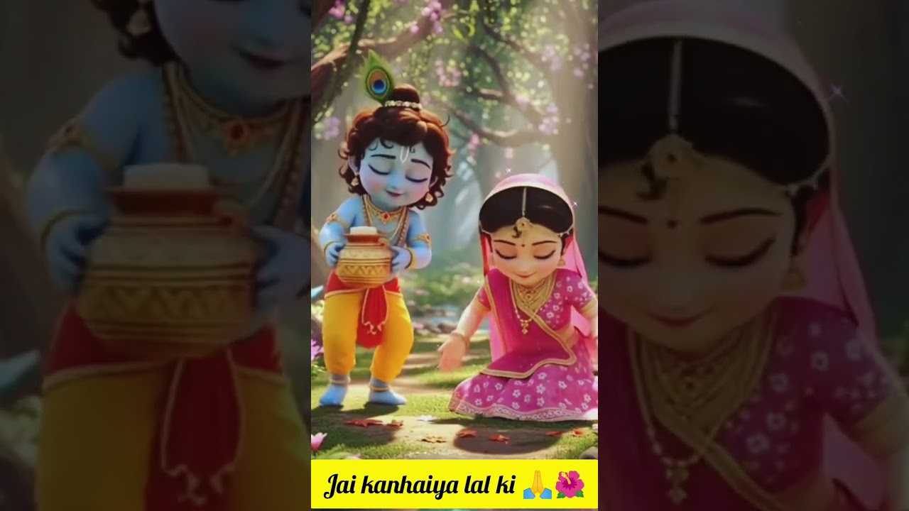 Rang Leke Khelte Radha Krishna 💖 | Beautiful Bhakti Song 2026 #Shorts #radhakrishna
