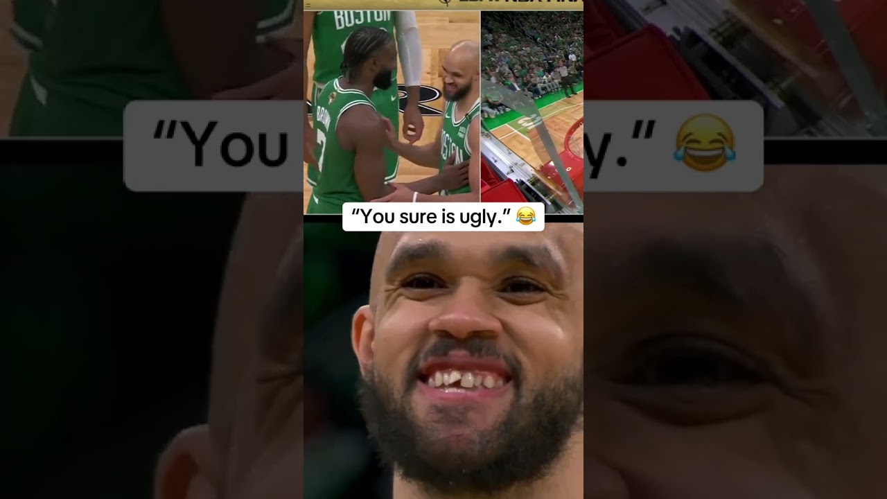 'You sure is ugly' - Jaylen Brown to Derrick White after he chipped a tooth 😭 #shorts