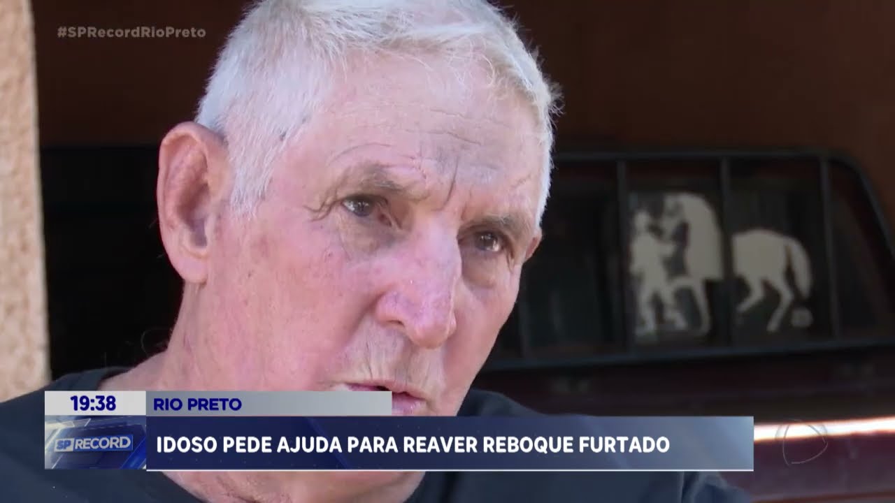 Idoso pede ajuda para reaver reboque furtado