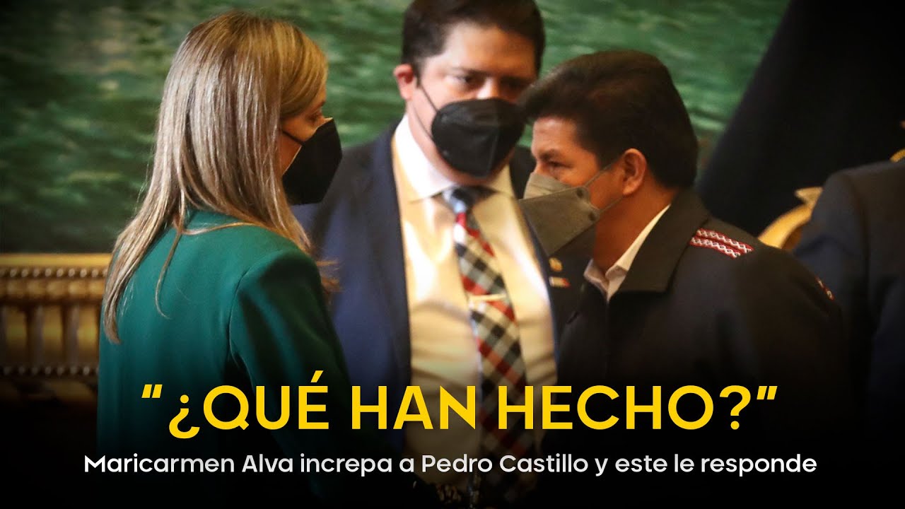 Maricarmen Alva increpa a Pedro Castillo y este le responde: “¿Qué han hecho?”