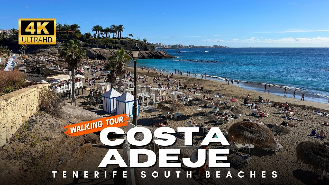 Costa Adeje Promenade Walk ☀️ Tenerife South | 4K Walking Tour