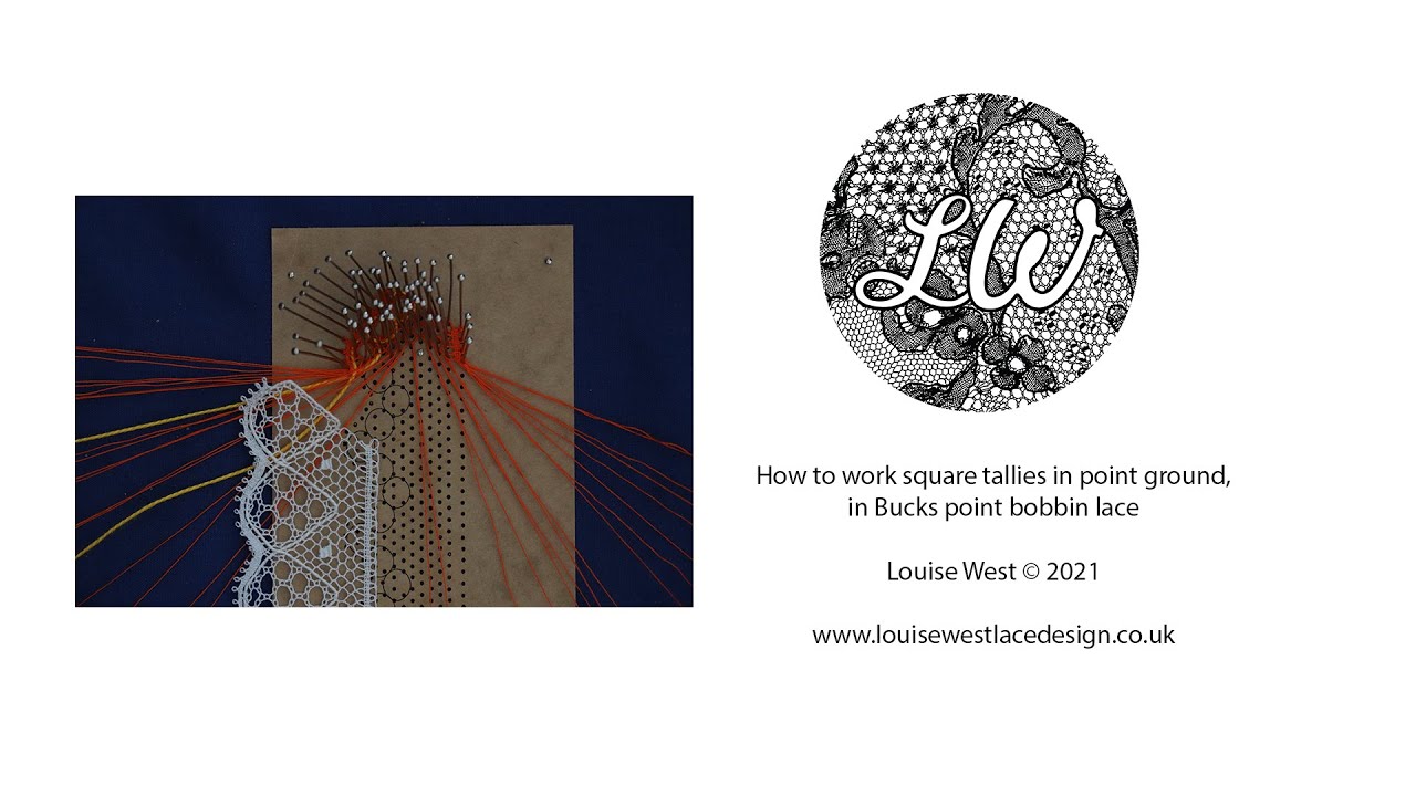 How to work square tallies in Bucks point ground bobbin lace