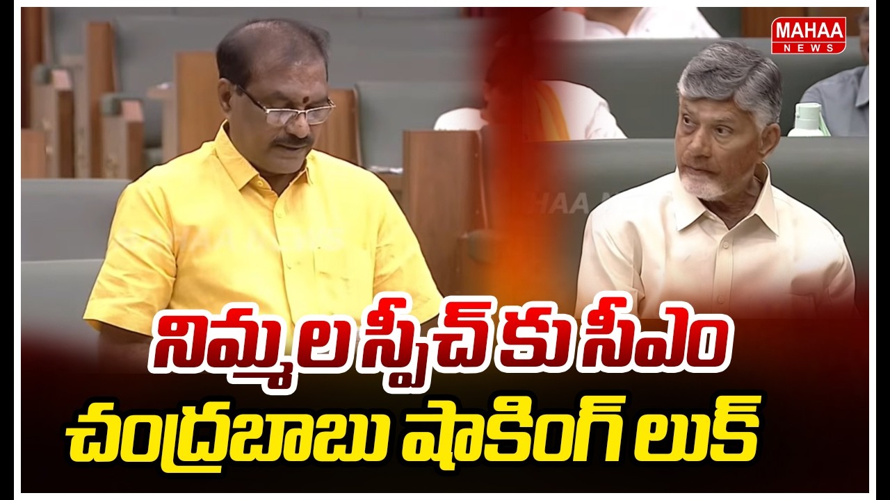 నిమ్మల స్పీచ్ కు సీఎం చంద్రబాబు షాకింగ్ లుక్ | Nimmala ramanaidu in assembly | Mahaa News