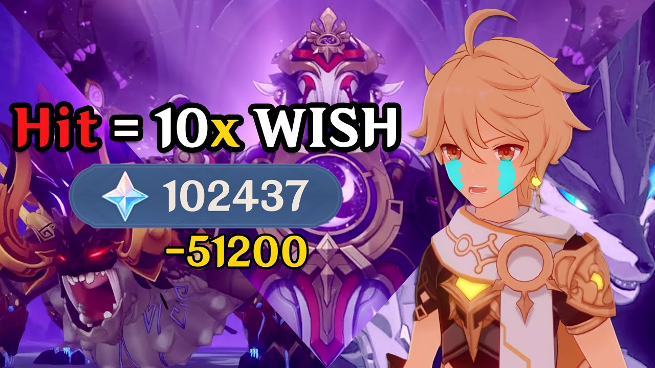 Genshin Impact But When I Get Hit, I Do A 10 WISH