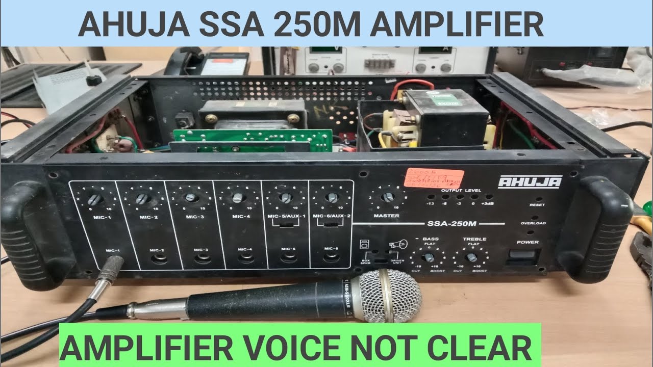 Ahuja make 250W Amplifier me voice clear nahi Aane par kaise repaie kare #how to repaire ahuja amp. 