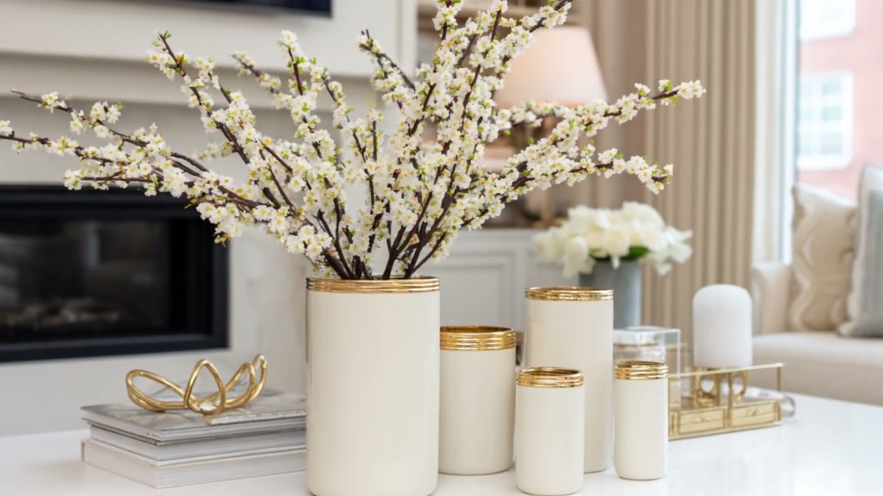 Parisian Chic: White Spring Decor for Your Small Living Room