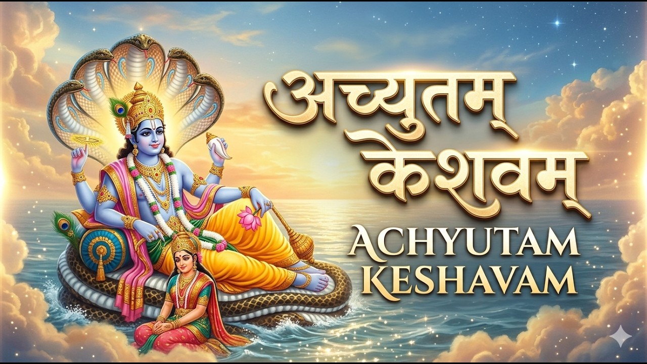 अच्युतम केशवम - Lyrical | Achyutam Keshavam Krishna Damodaram | Krishna Bhajan