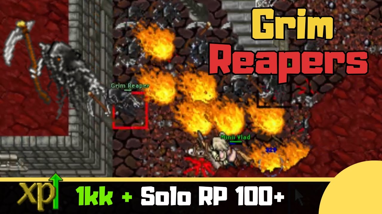 RP 100+ Grim Reapers of Yalahar [Tibia Solo Paladin]