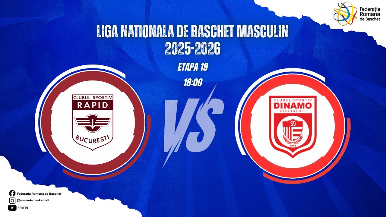Liga Nationala de Baschet Masculin 25/26 -CS Rapid București vs CS Dinamo București