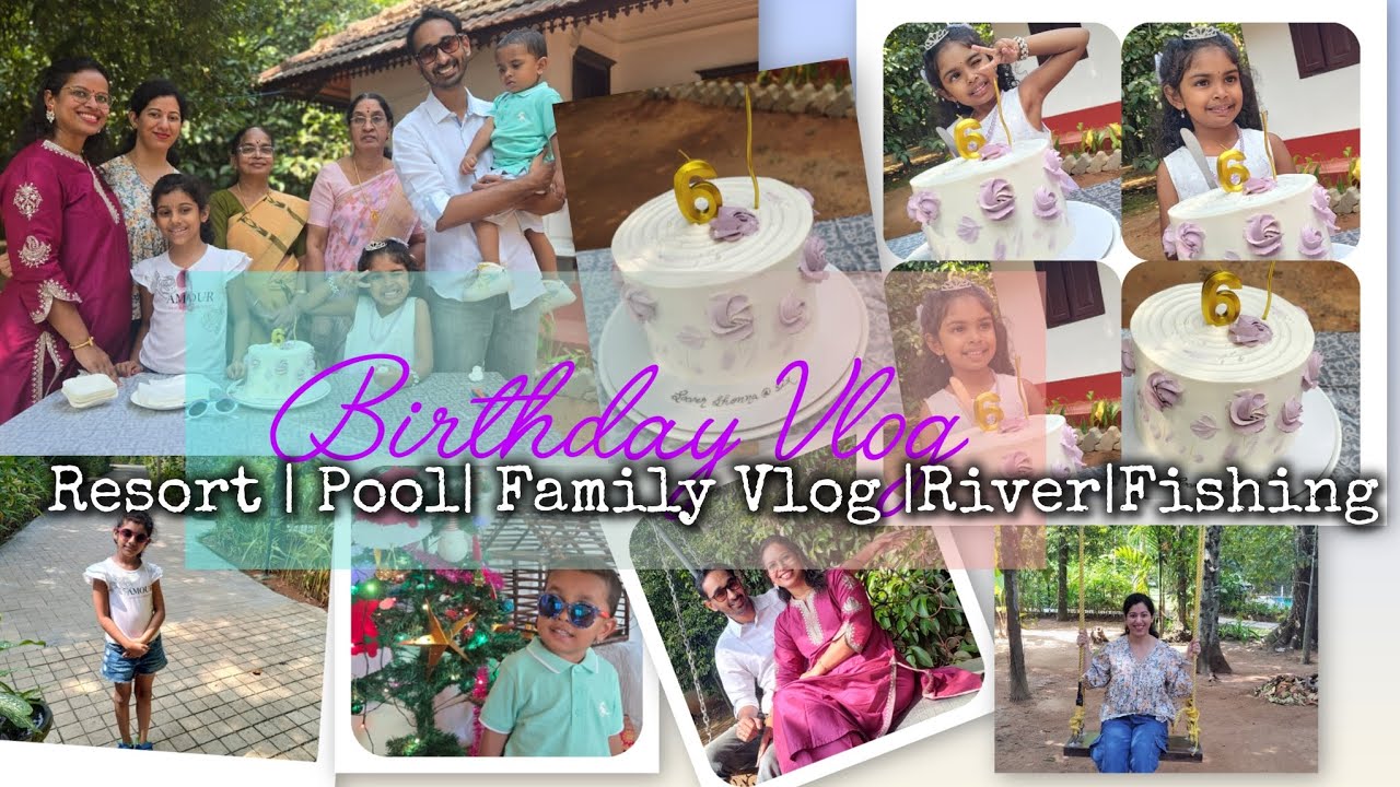 Sweet & Six  🍭🧁🎂🩷| #birthdayvlog#swimmingpool #resort #swimmingpool #cochin #familyvlog #daycation 