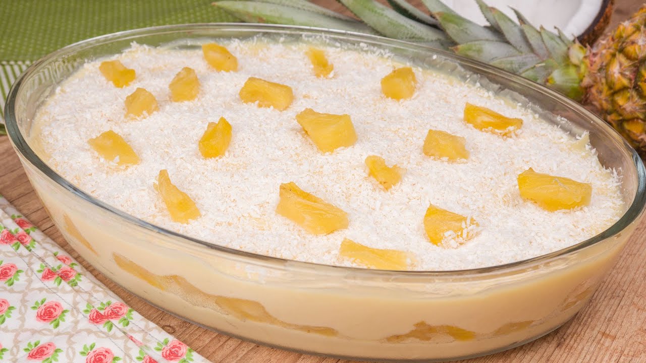 TRAVESSA DE ABACAXI COM COCO ESPECIAL DIA DOS PAIS | DELÍCIA DE ABACAXI | Cook'n Enjoy 1227