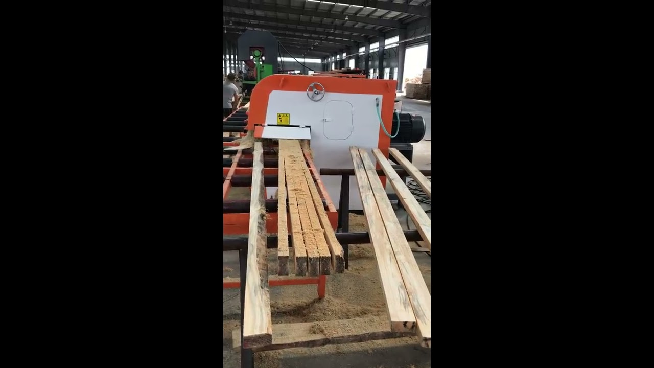 Square timber multiple rip saw, wood cutting machine, lumber saw