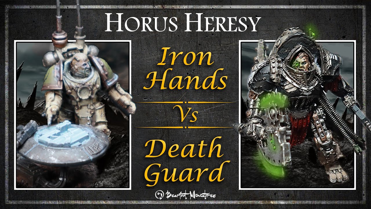 Death Guard vs Iron Hands - Horus Heresy Battle Report - Age of Darkness