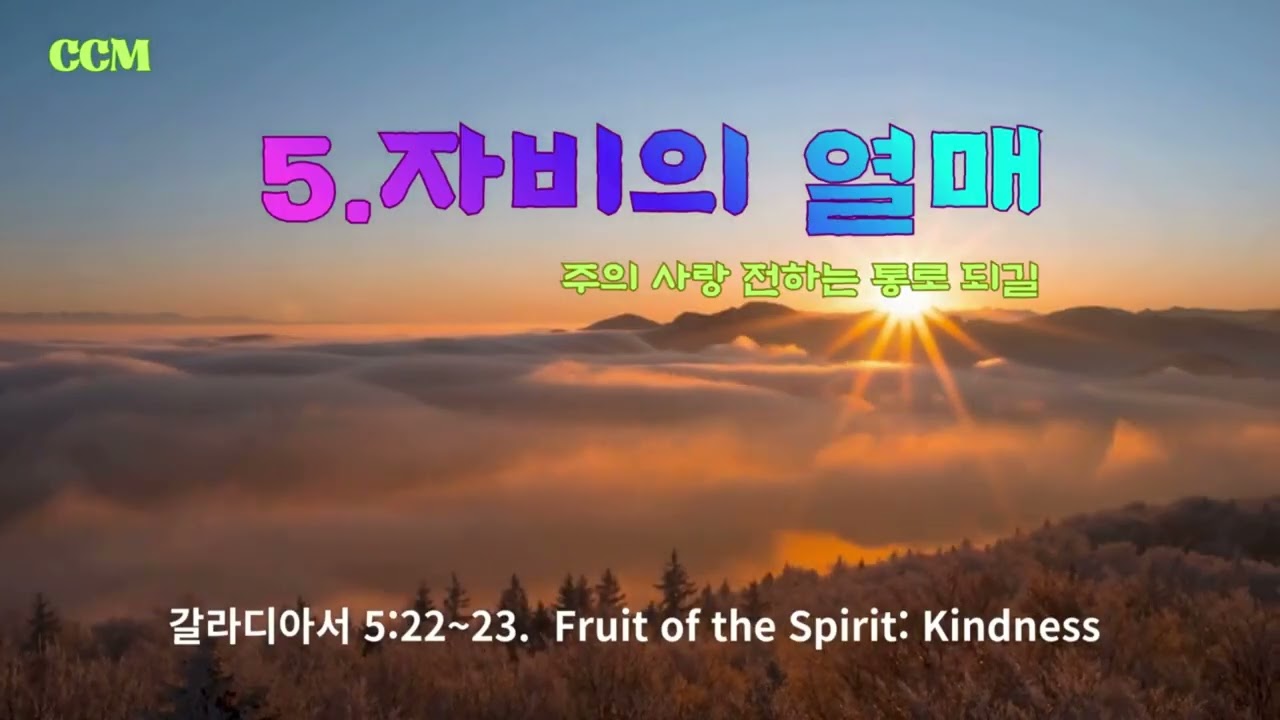 성령의 제5열매 : [자비 (Kindness)] : 5. 당신에게 흐르는 주의 자비 (자비의 열매)