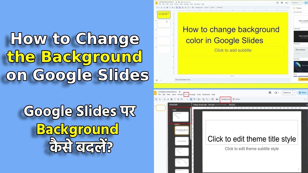 How to Change Background in Google Slides | Google Slides में बैकग्राउंड कैसे Change करें?