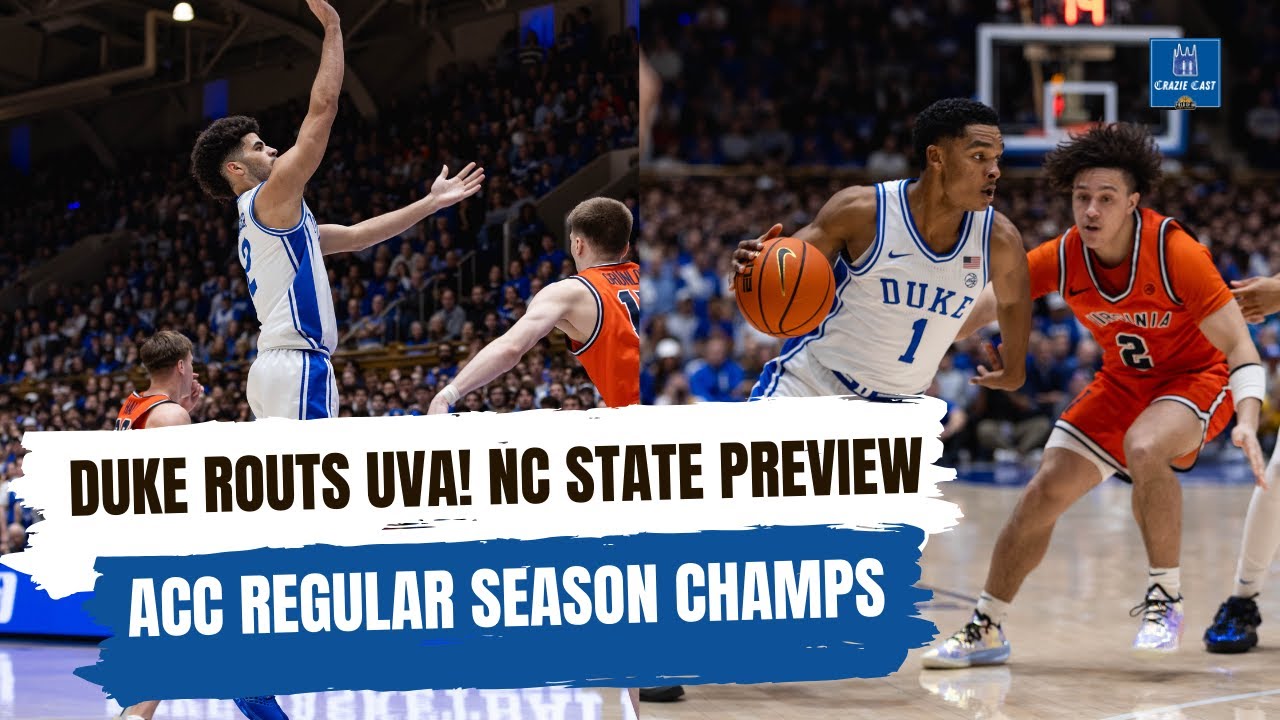 Duke ROUTS UVA! ACC Regular Season Champs, NC State Preview | Crazie Cast