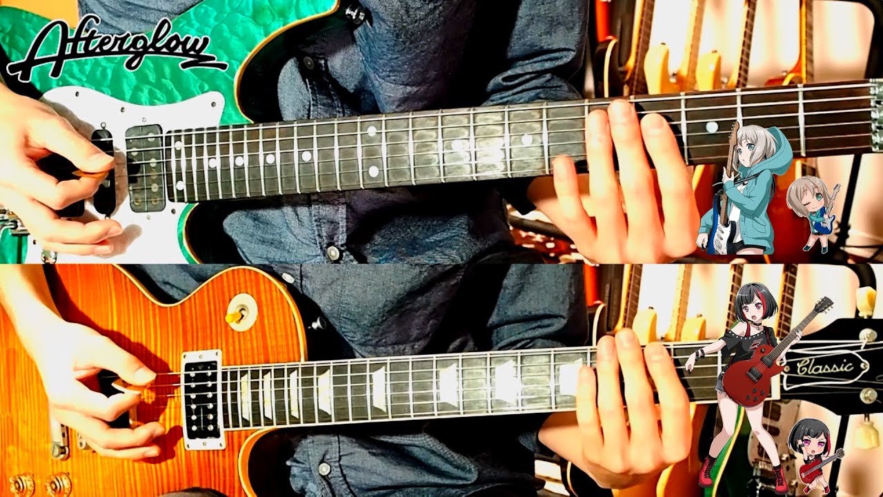 【 Afterglow 】 アスノヨゾラ哨戒班 (Asu no Yozora Shoukaihan) Full Guitar Cover【 BanG Dream! 】