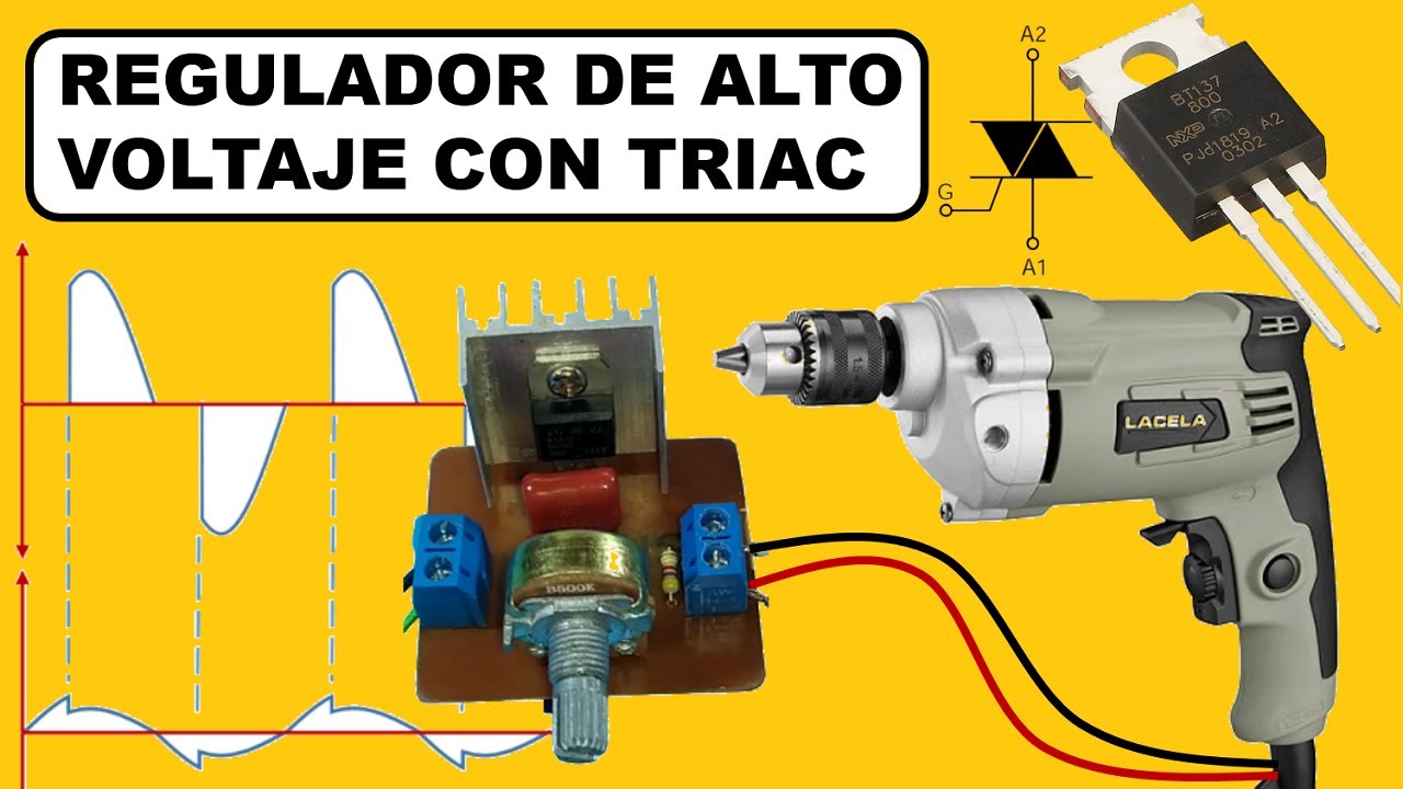 El Triac como Regulador VARIABLE de ALTO VOLTAJE. Dimmer o Regulador de Intensidad con TRIAC y DIAC.