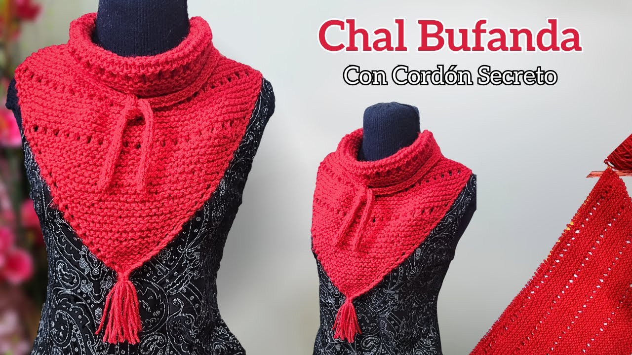 Chal Bufanda a Dos Agujas con Cordón – Aprende a tejer ropas elegantes para tu Negocio