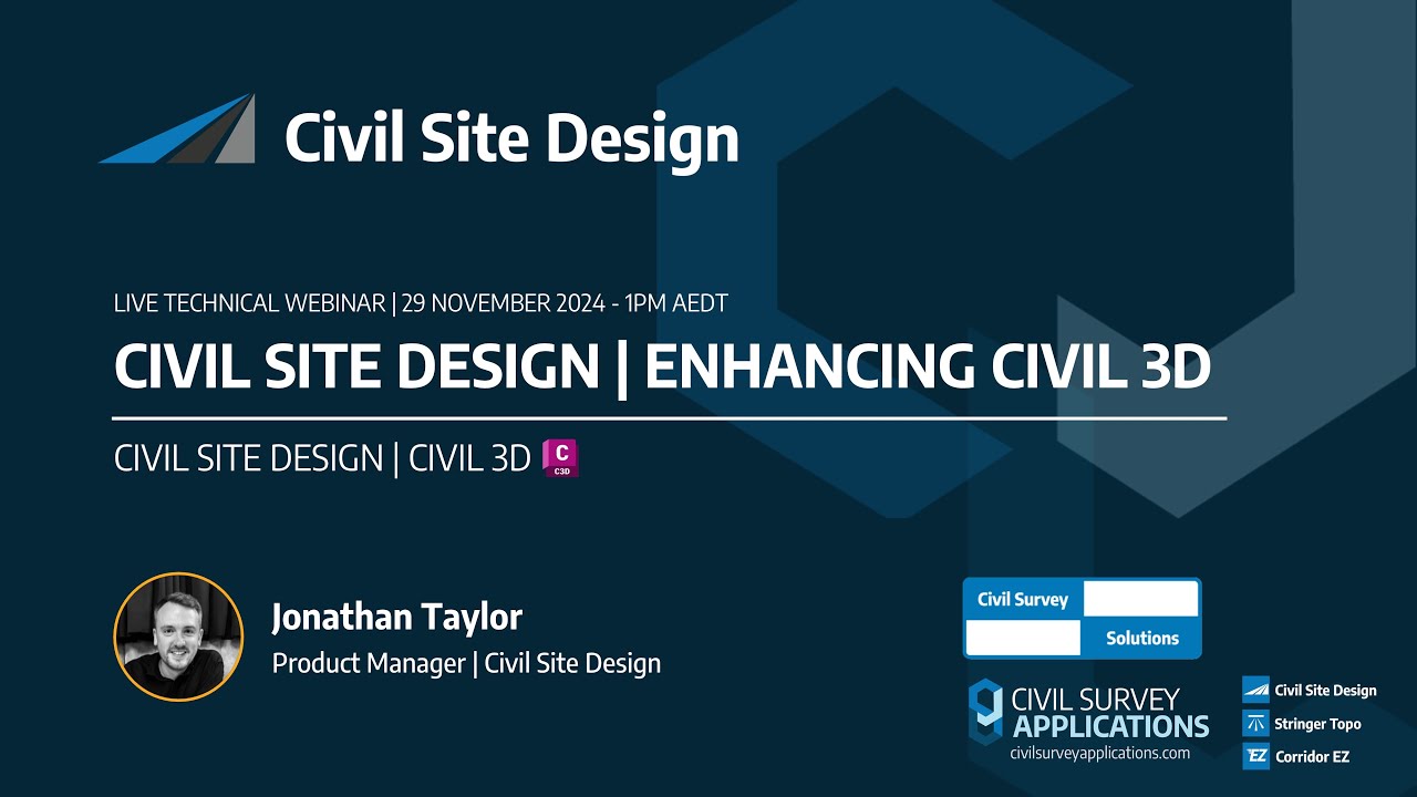Webinar: Civil Site Design | Enhancing Civil 3D
