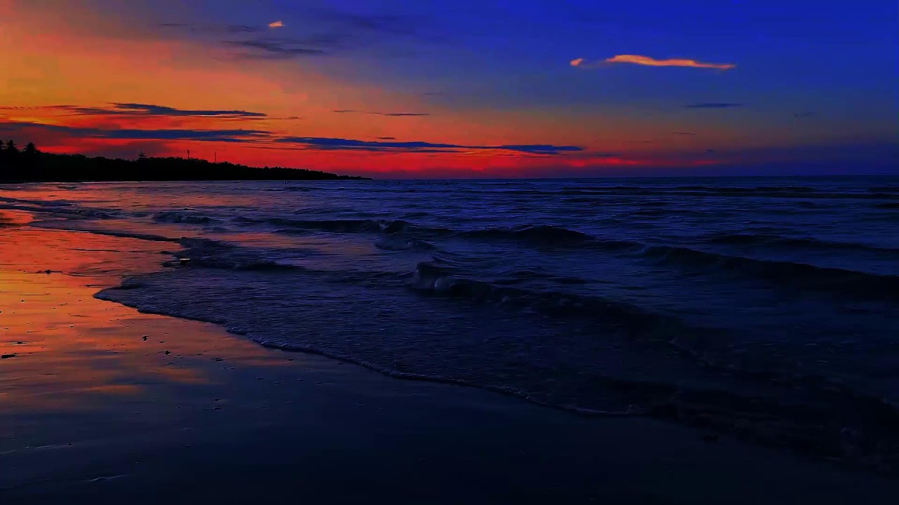 Night Ocean Background for Sleep | Soft Ocean Waves