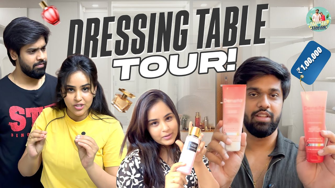Our Dressing Table Tour | Aswath & Kanmani Everyday Beauty & Hair Products Revealed 🪞💄