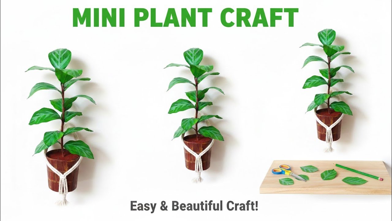 Mini Plant Craft|Easy DIY Plant Decoration|How to Make a Mini Plant | Simple & Cute plant