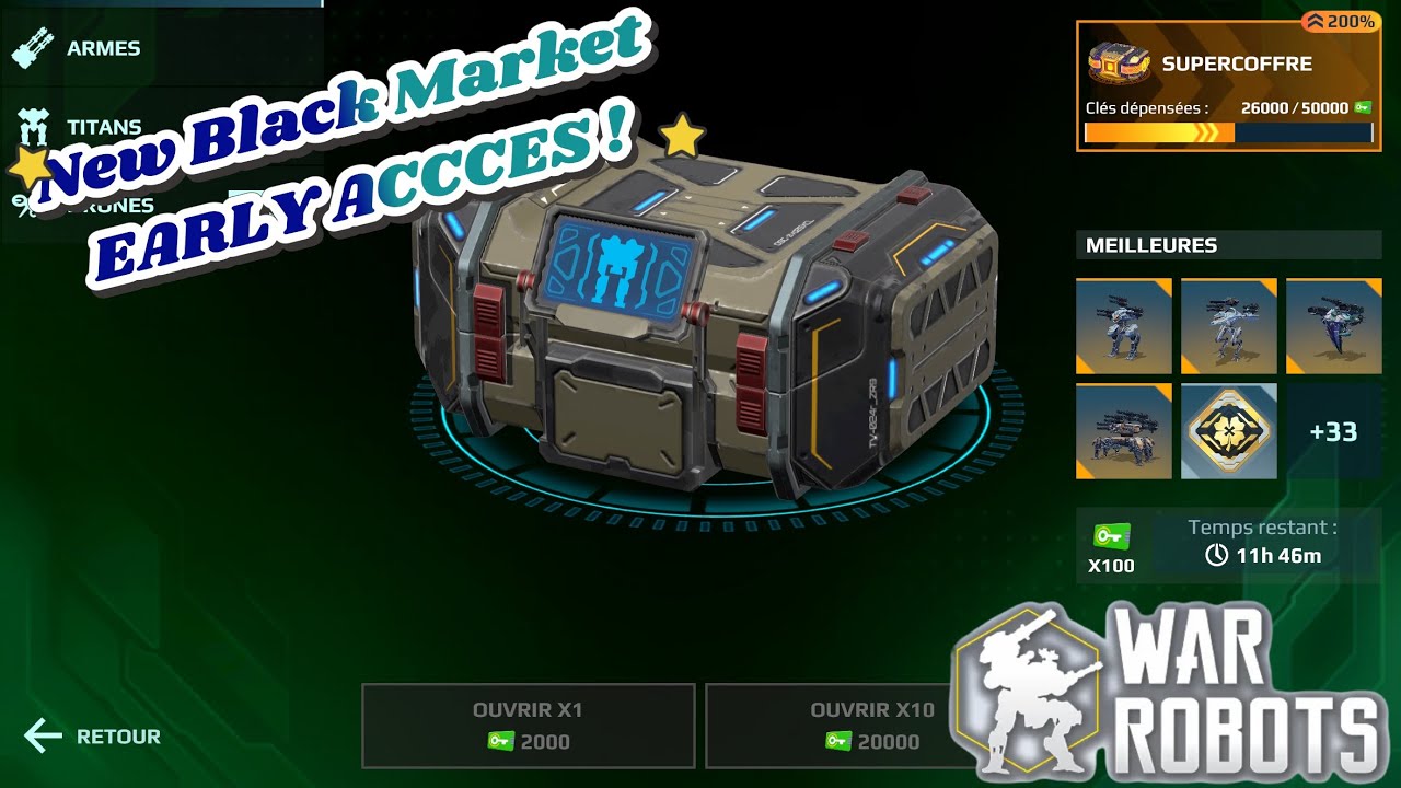 27000 keys opening in the NEW Black Market & Superchest ? | War Robots