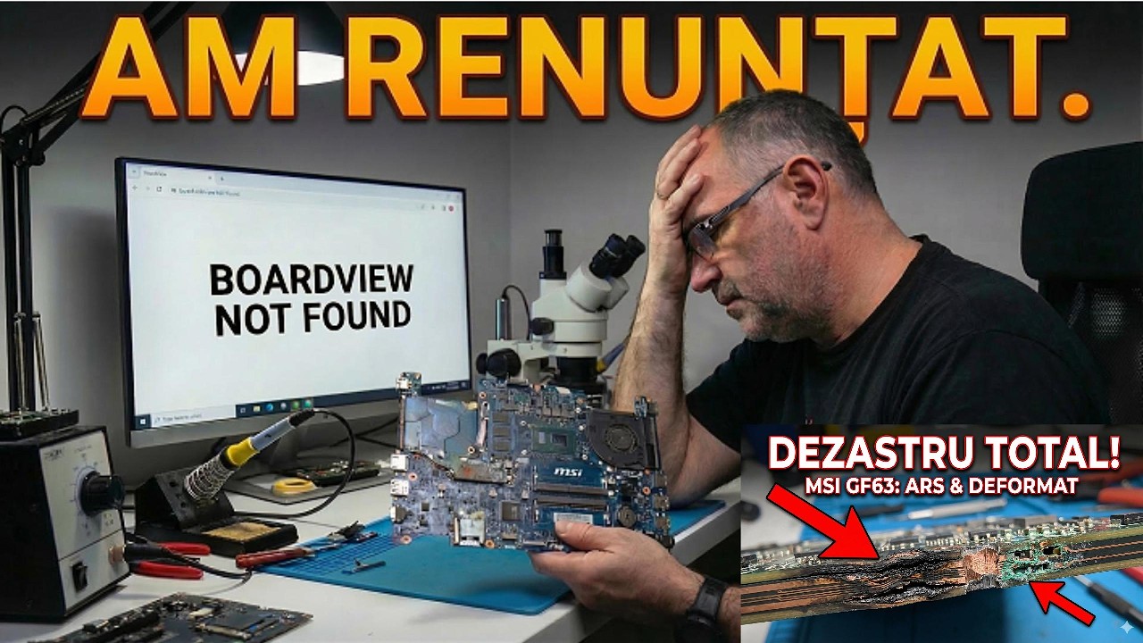 A trecut prin iad și s-a întors... degeaba. Încercarea de a salva un MSI GF63 distrus de lichid.