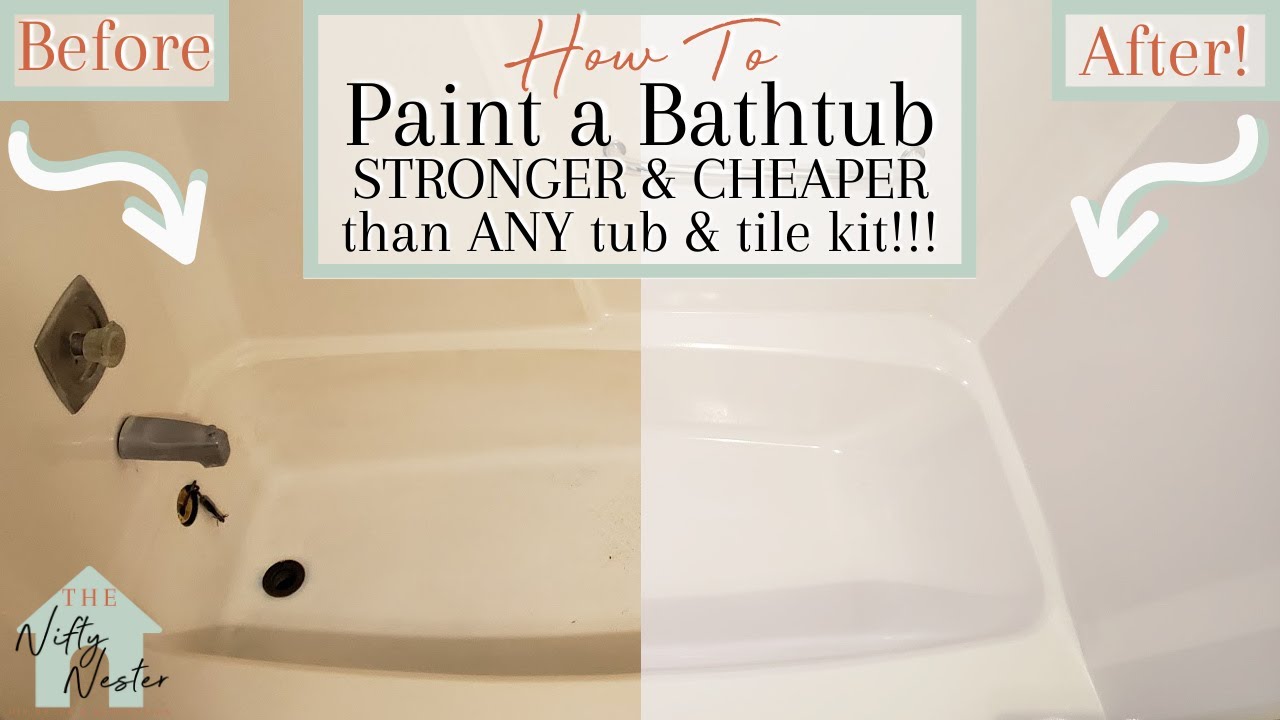 How To Paint A Bathtub Yourself | The STRONGEST & CHEAPEST Way To Refinish Your Bathtub!
