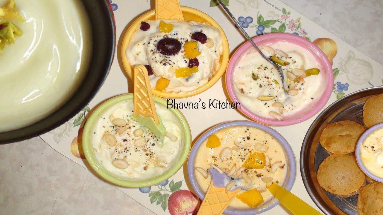 Quick Shrikhand Video Recipe by Bhavna - Indian Flavored Yogurt by Bhavna