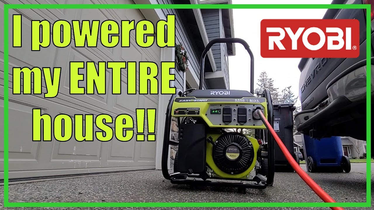 Генератор RYOBI мощностью 6500 Вт | Может ли он обеспечить электроэнергией ВЕСЬ мой дом? | 2022/001