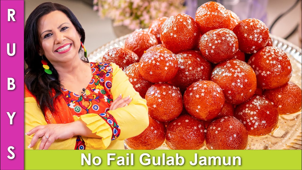 No-Fail Gulab Jamun No Egg Super Easy Homemade Mithai Recipe in Urdu Hindi - RKK