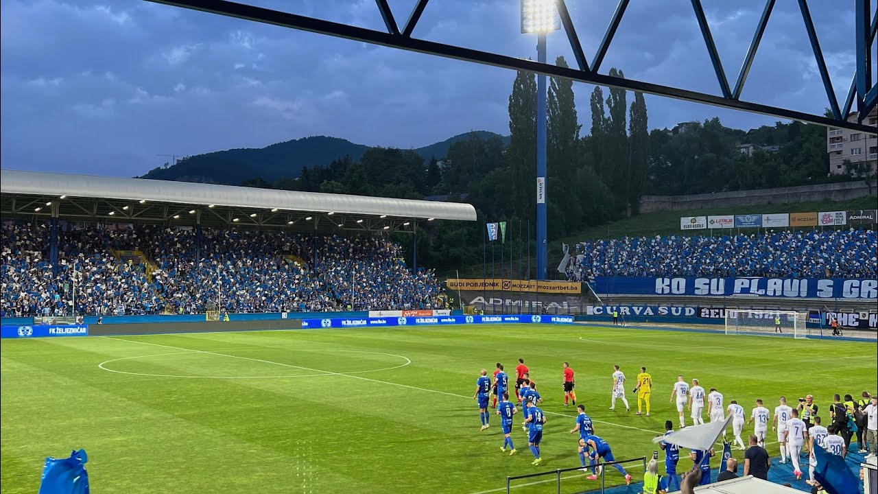 Željezničar 2-2 Dinamo Minsk (atmosfera, koreografije, navijanje, golovi, slavlje)