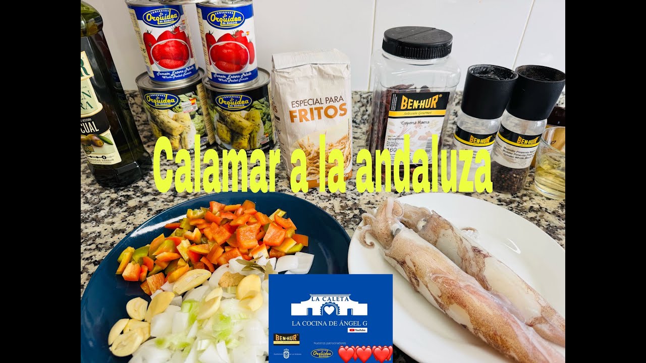 Calamar a la andaluza con salsa marinera 