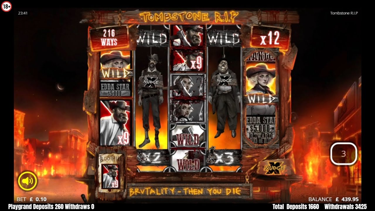 Online Slots Bonuses...Big Wins...Part 44. Tombstone RIP Epic X win. Money Train2 Massive hit, Horus