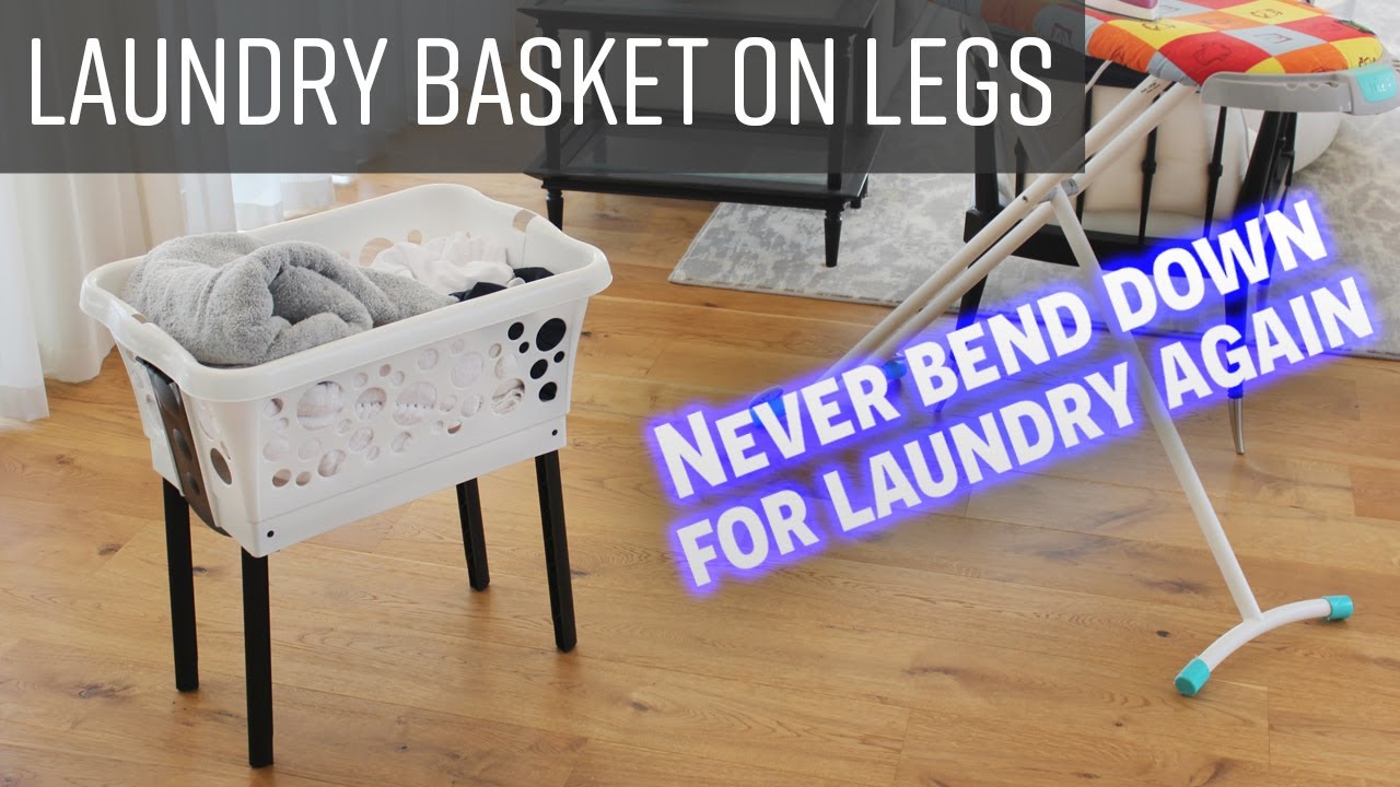 Laundry Basket on Legs NEVER BEND DOWN FOR LAUNDRY AGAIN