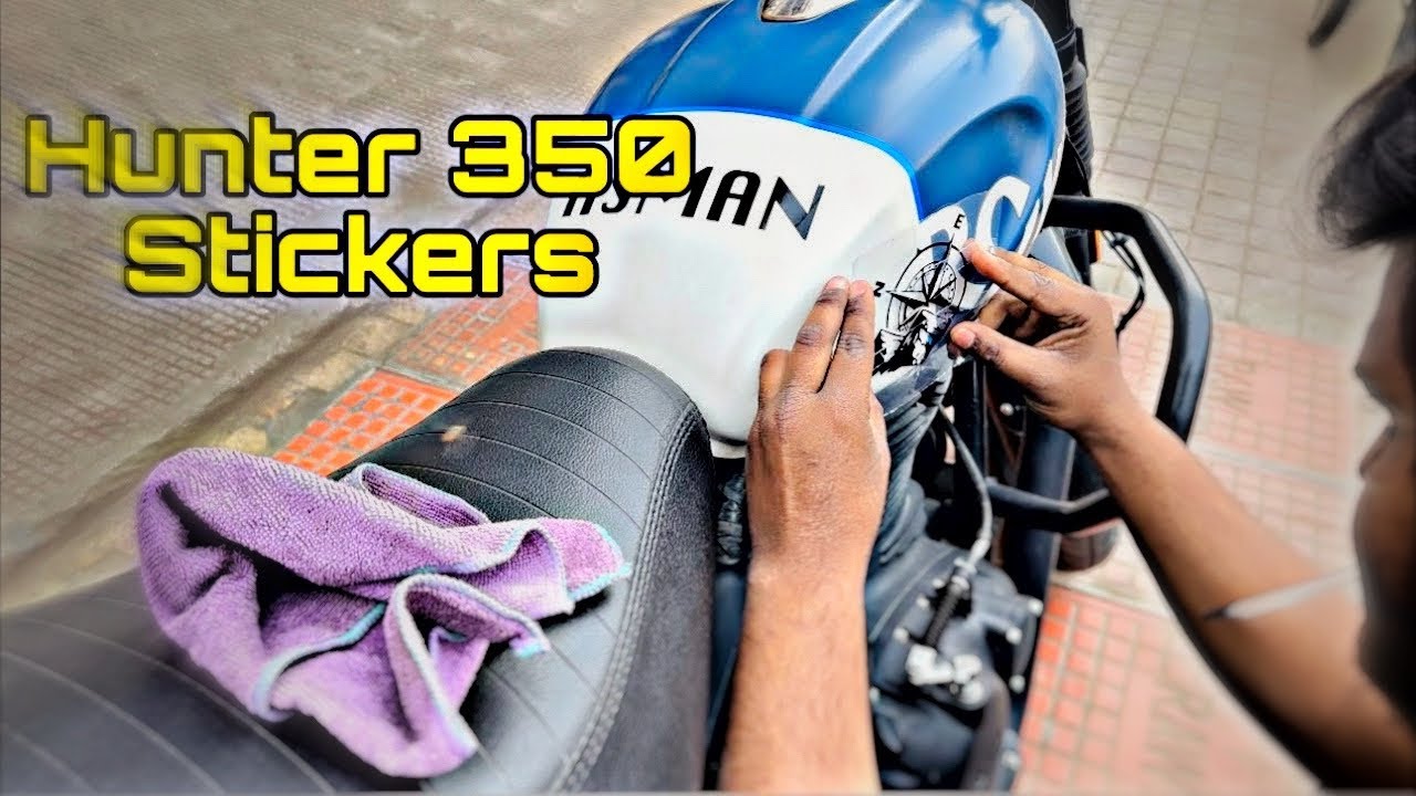 Hunter 350 modifications /stickers Moto craze Guwahati