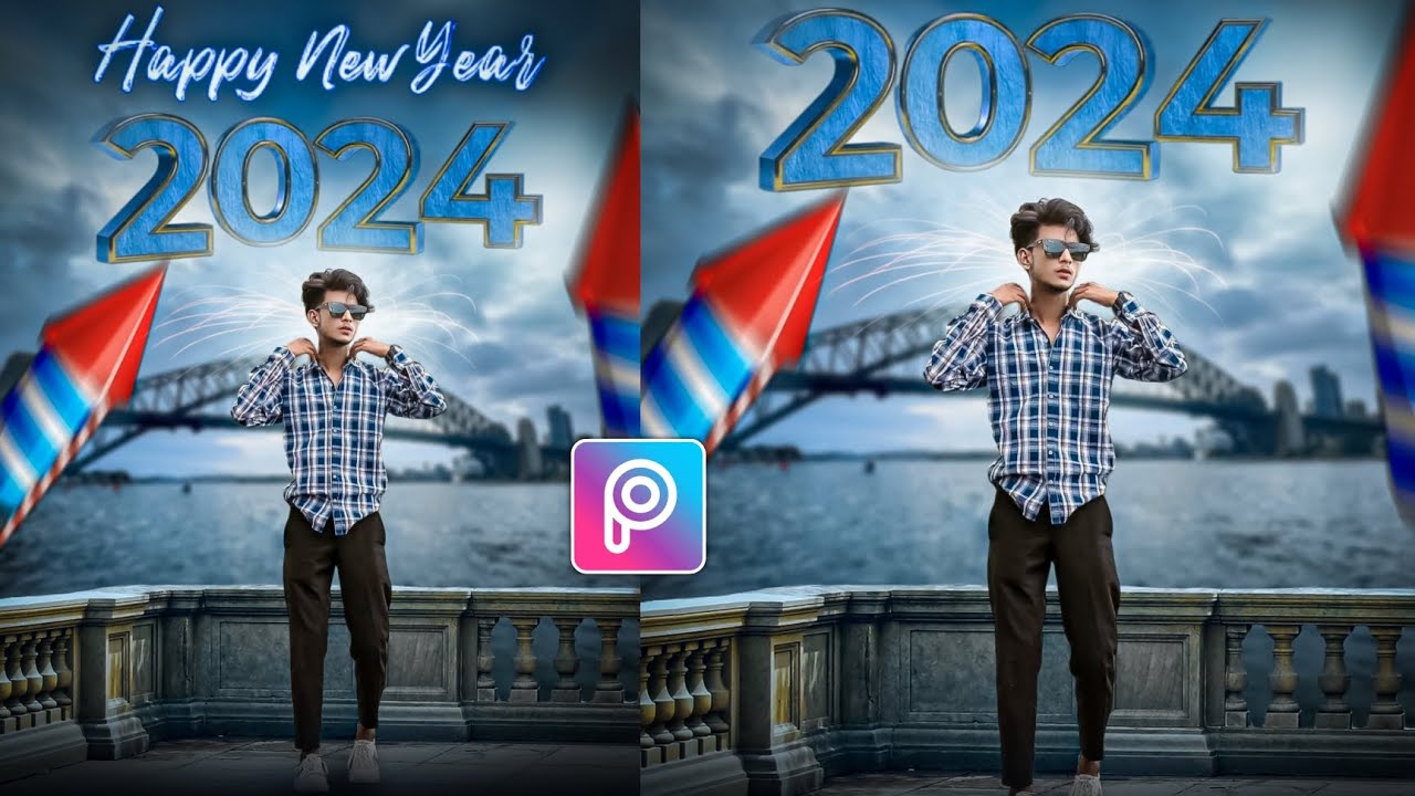 Happy New Year Photo Editing 2024 | Special Editing 2024 | New Year Photo Editing Picsart