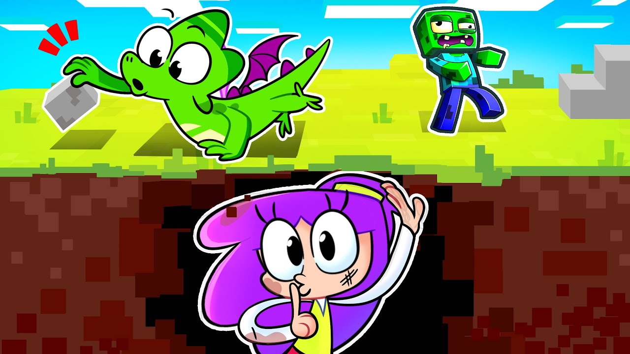 Hide and Seek in Minecraft! ⛏️ Can Viv and Denny Find Each Other? | Kids Cartoons!